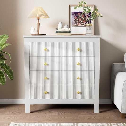Commode avec 5 tiroirs gris clair structure metallique