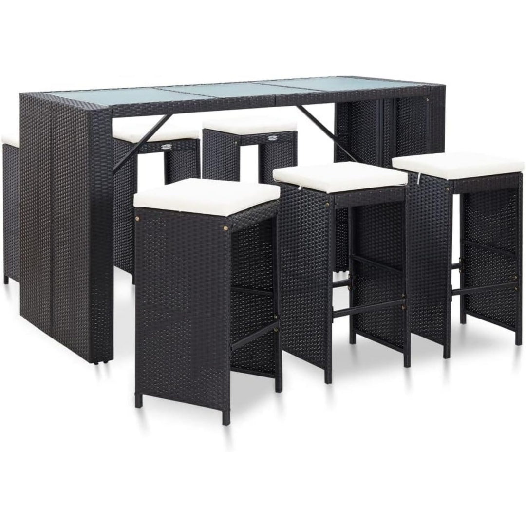Ensemble bar gris fonce 185 x 80 x 110 cm
