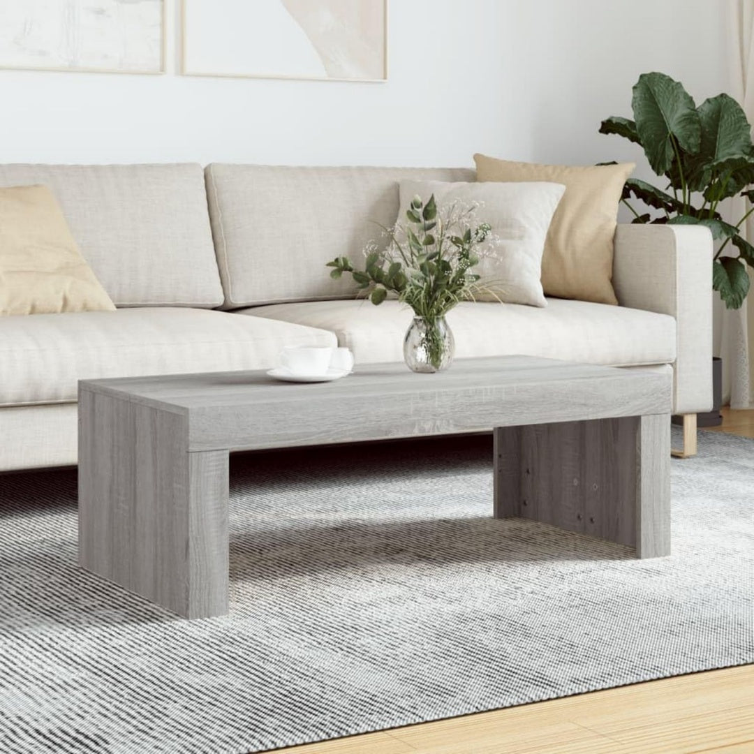 Table basse gris clair 102 x 50 x 36 cm