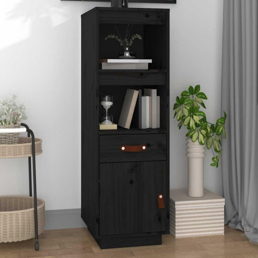 Teinte gris fonce, buffet en bois style rustique