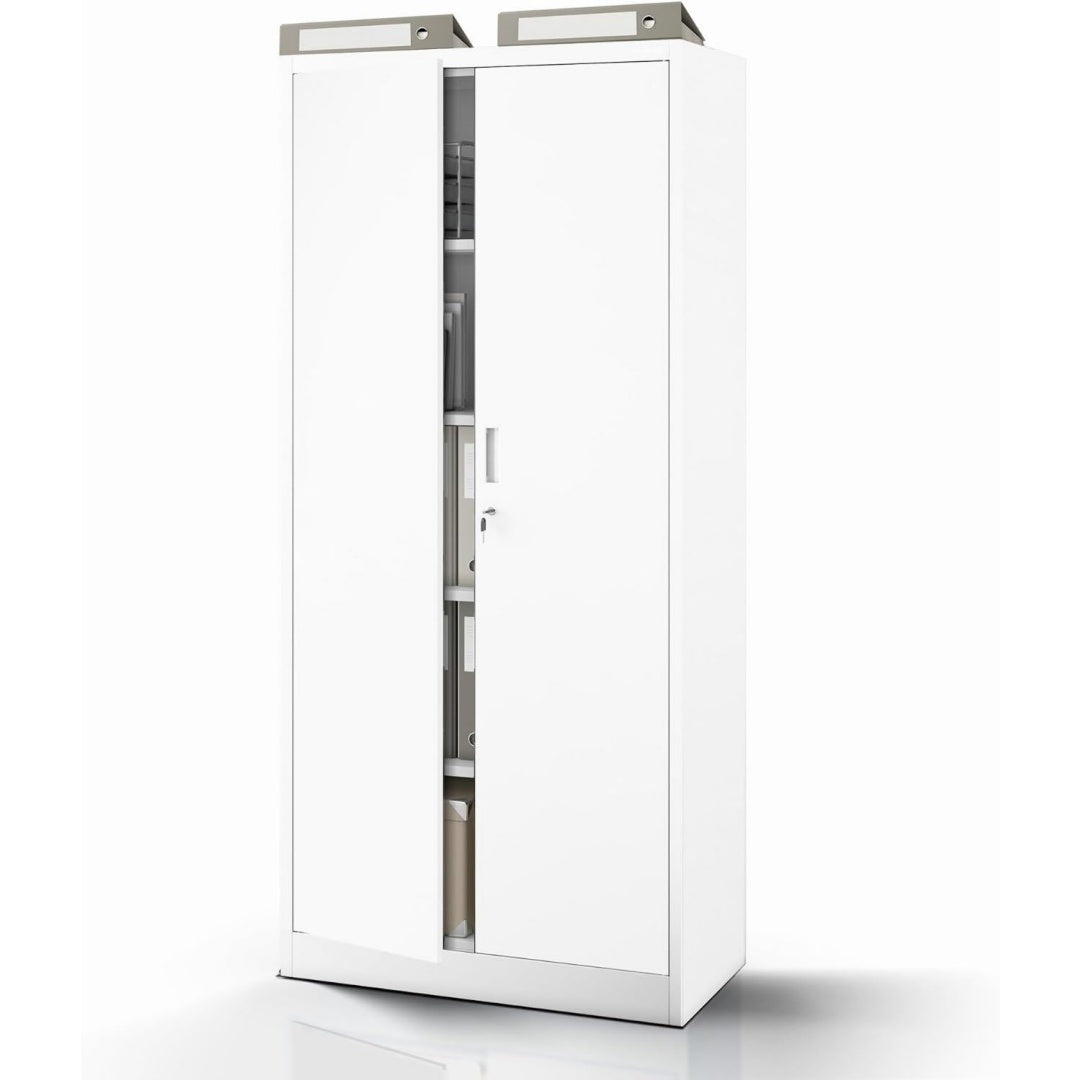 Armoire structure en acier gris clair pour le bureau