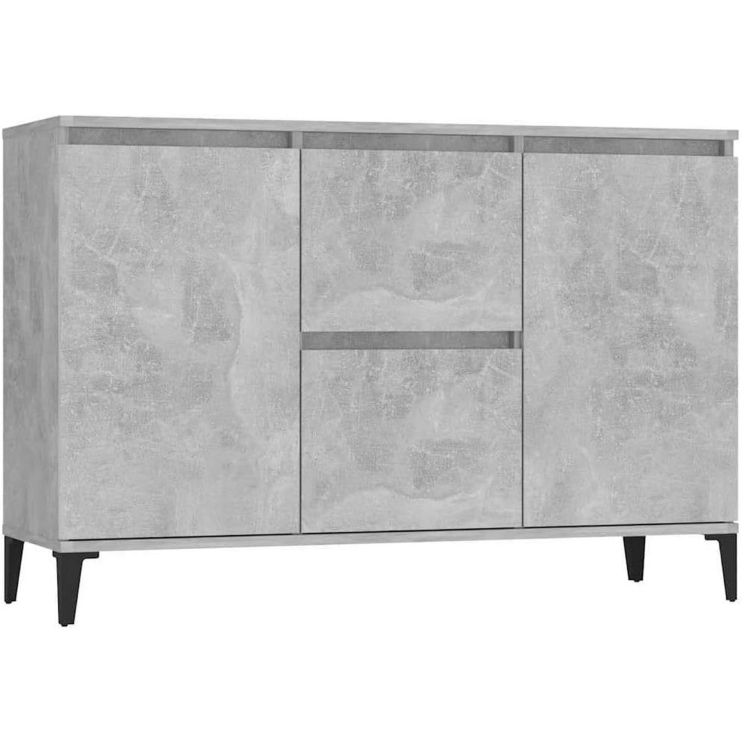 Grise enfilade, bois style industriel 35 x 104 x 70 cm