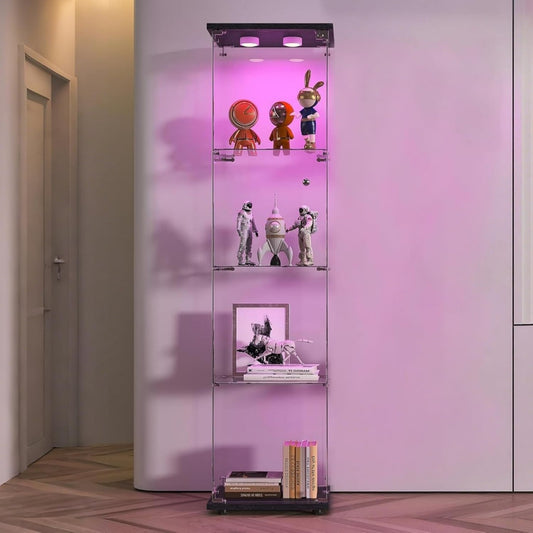 Petit presentoir avec une porte et des portes vitrees