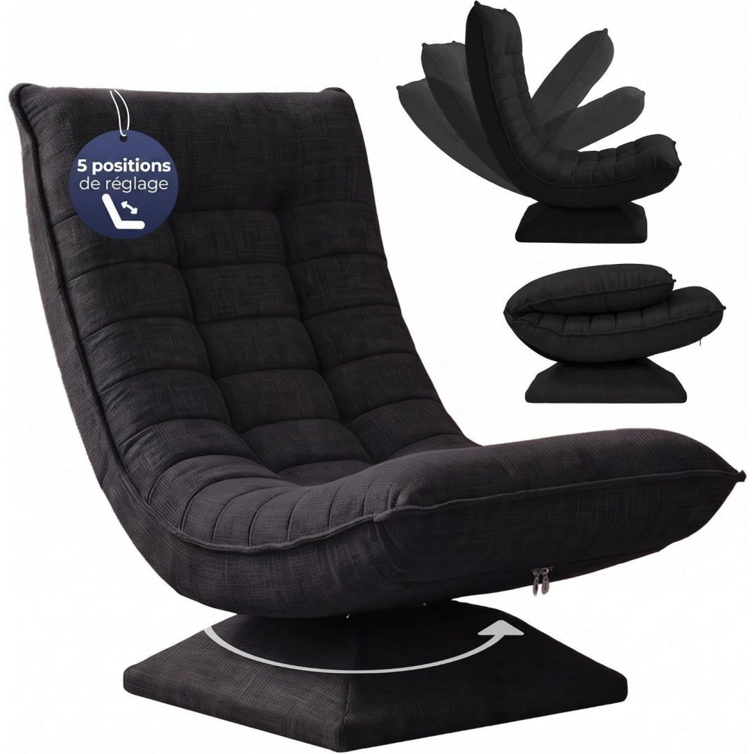 Relax noir 58 cm, de style contemporain