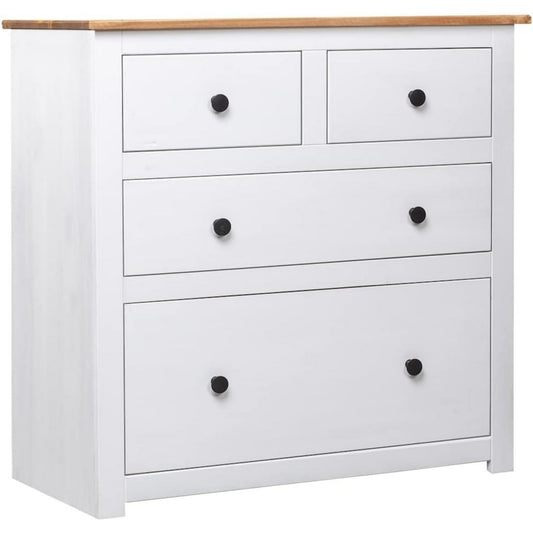 Chiffonnier pour salon gris clair rustique