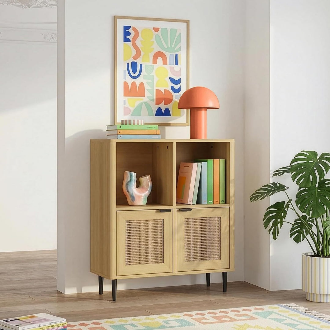 Chiffonnier pour salon gris clair moderne