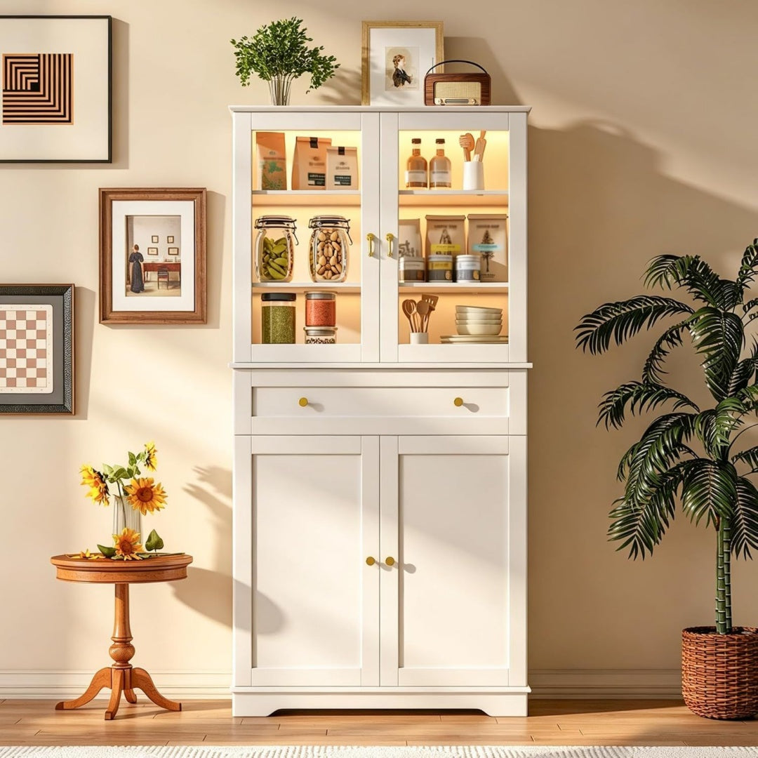 Buffet beige 80 cm, de rangement pratique