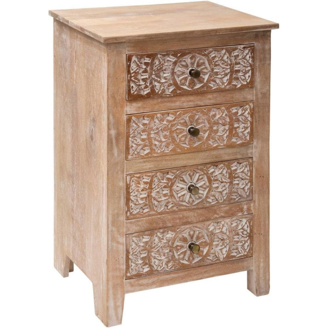 Chiffonnier marron 4 tiroirs boheme