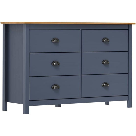 Buffet 125 x 40 x 80 cm bleu fonce