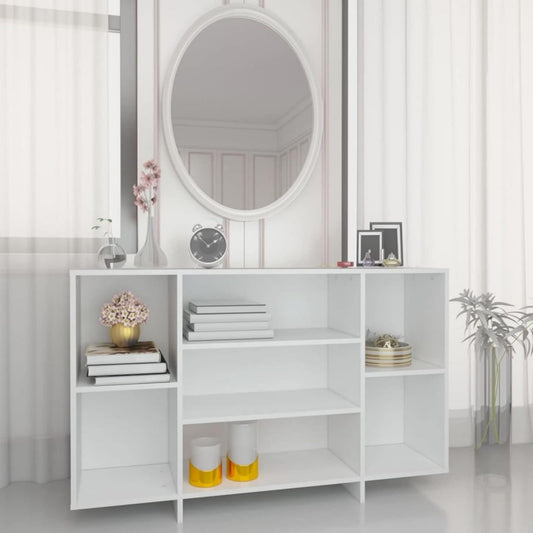 Buffet en bois gris clair, etageres modulables