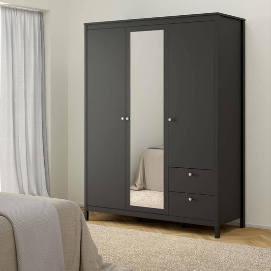 Armoire avec 3 portes gris fonce