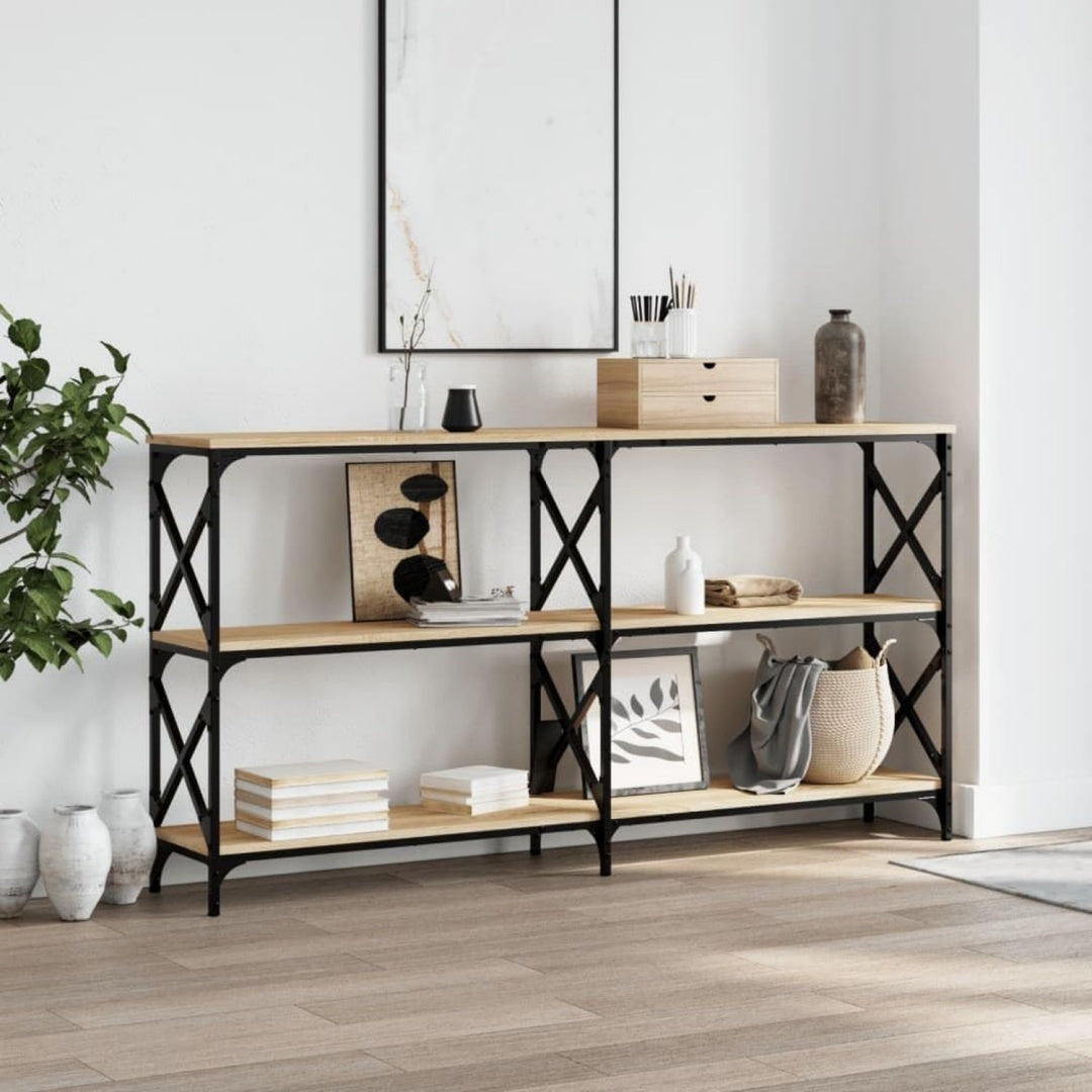 Console gris clair chaleureux elegant 200 x 28 x 80.5 cm